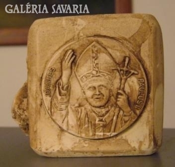 Favor item - candle holder ii. John Paul with Pope and Ro