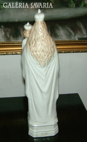 Antique crowned Virgin Mary with baby Jesus 28cm
