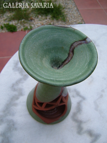 Viennese, applied arts - marked - ceramic candle holder