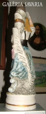 Capodimonte candle holder: musical gypsy girl from 1981