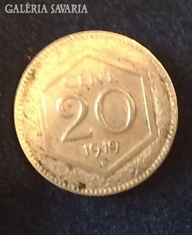 1919-es Olasz 20 cent