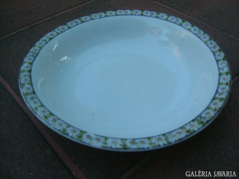 Antique karlsbad austria large deep camomile rim pattern bowl