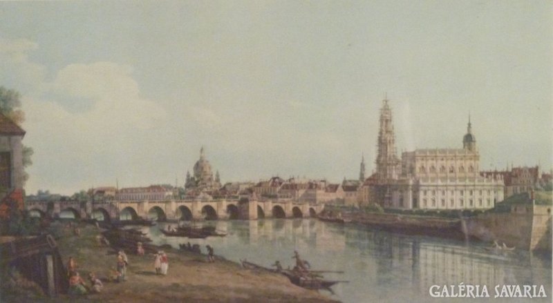 3586 Régi olajnyomat 1748-as festményről