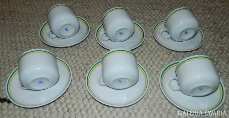 Very rare Zsolnay thick-walled 6 no. Coffee set