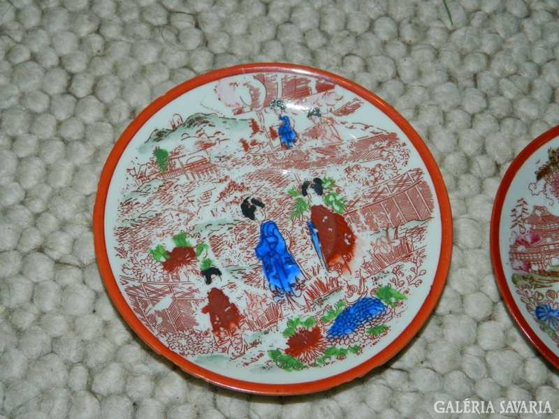 Japán - kézzel festett -  Gésa m tányérok 2 db