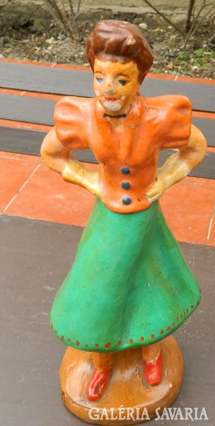 Antique large ceramic figure > woman