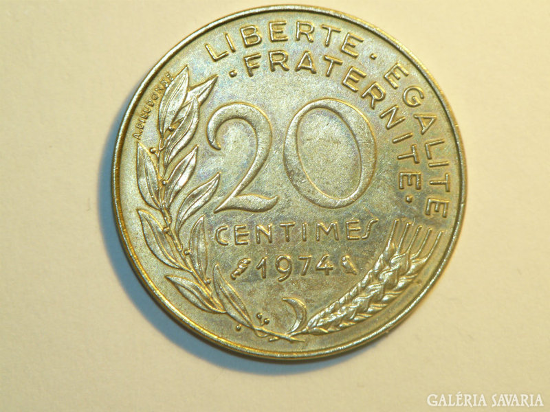 20 Centimes - Franciaország - 1974.