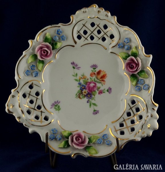 Antique floral bowl