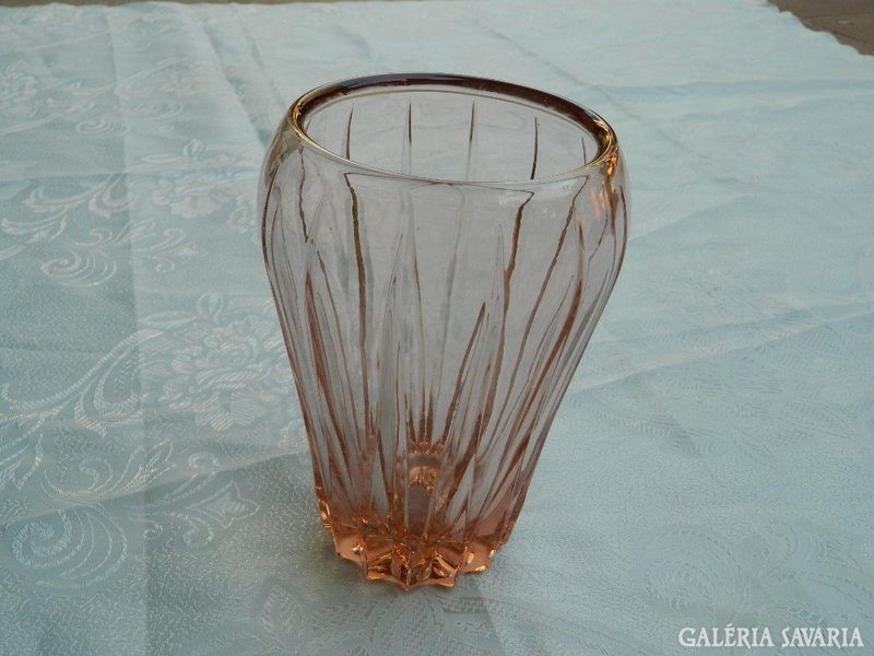 Antique mauve glass vase