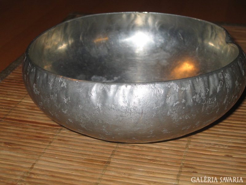 Antique Scandinavian hammered bowl, Skurdal Pewter