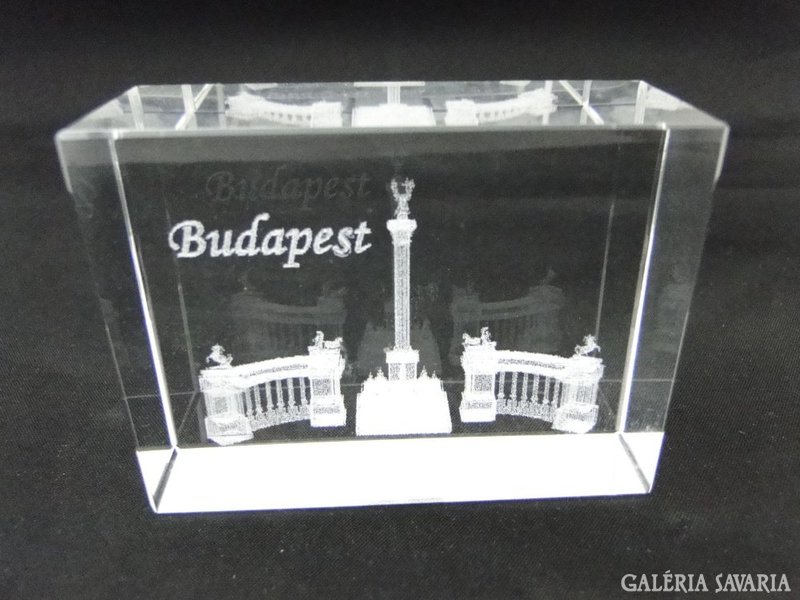 5933 Budapest Hősök tere üveg emléktárgy