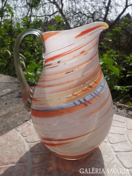 Murano blown glass jug, 18 cm