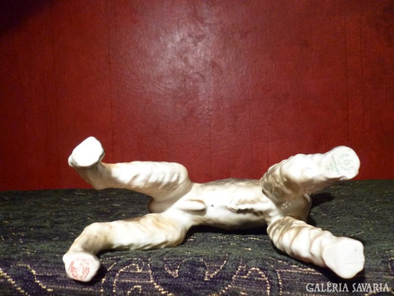 Hollóházi terrier porcelán figura 16 cm magas