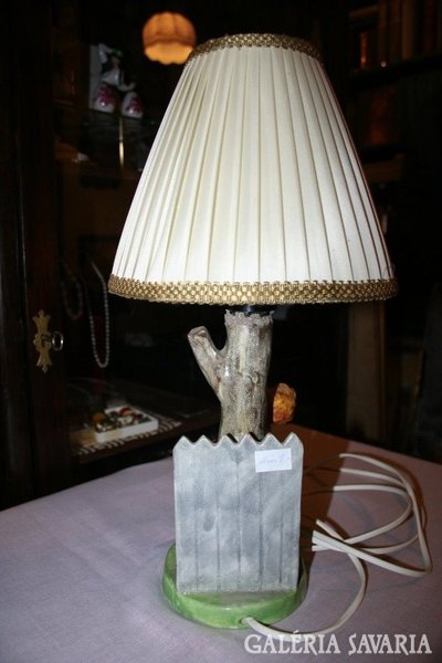 Ceramic table lamp with little boy