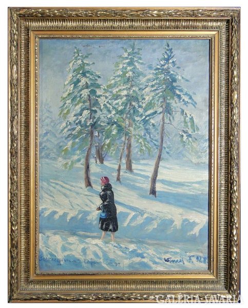 0A626 Wanek S. Ferenc : A festő felesége télen
