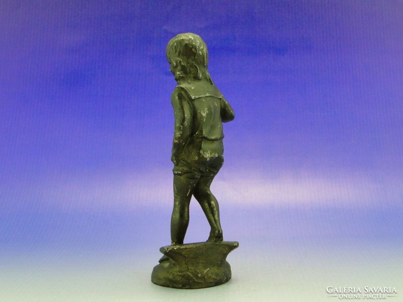 0A769 Antik spiáter iskolás kislány szobor