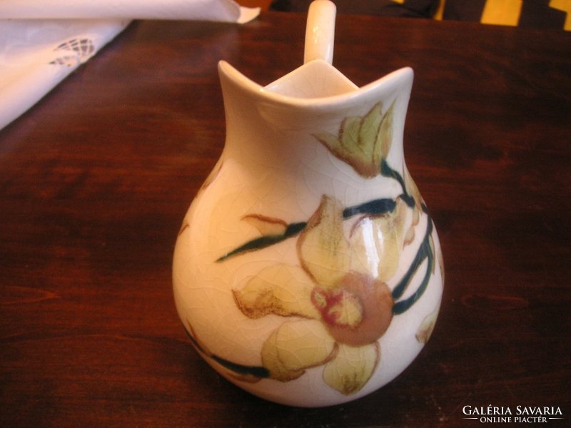 Zsolnay family seal, orchid spout, perfect 13 cm.