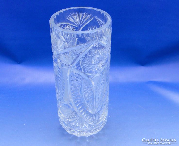 0B600 Nagyméretű hibátlan kristály váza 2,5 kg