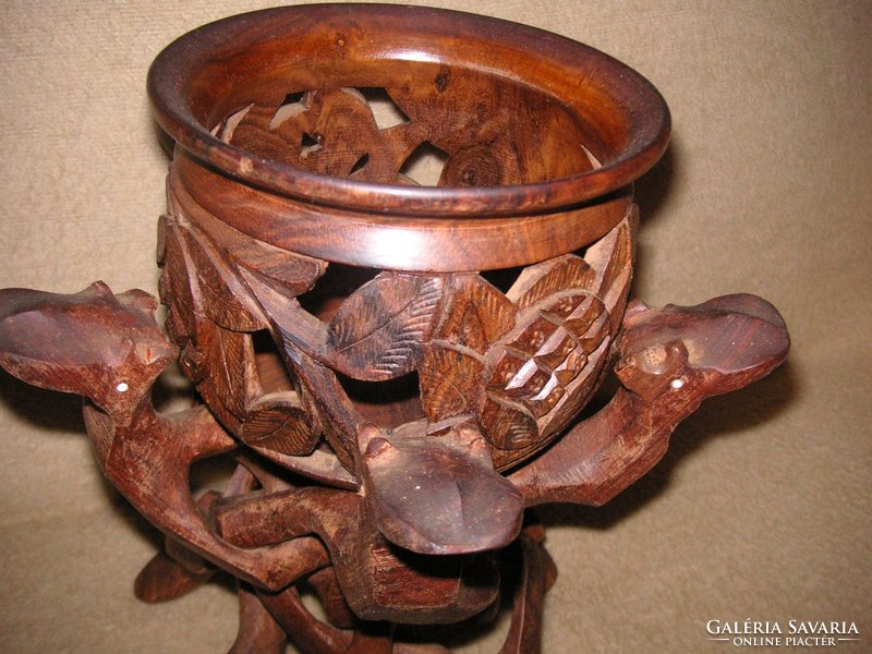 African carved pot