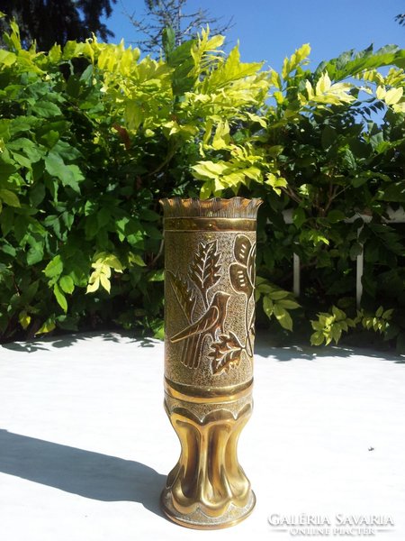 World War I copper gun vase, 27 cm