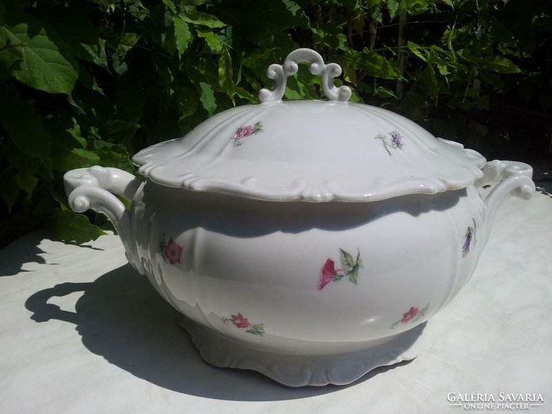 Antique Zsolnay baroque soup bowl