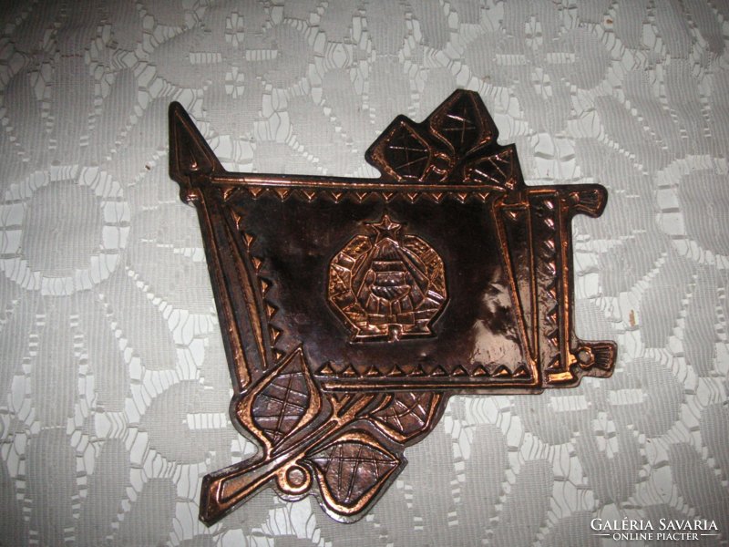 Retro copper plaque