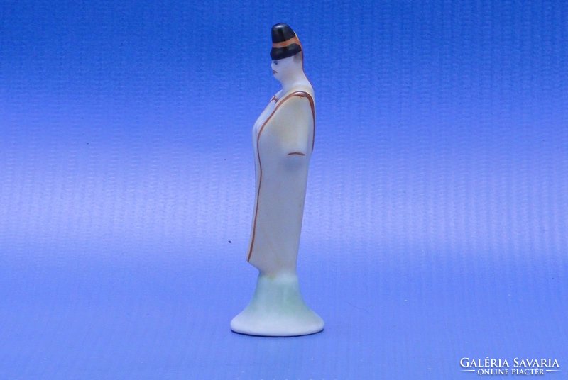 0C549 Antik herendi porcelán mini figura