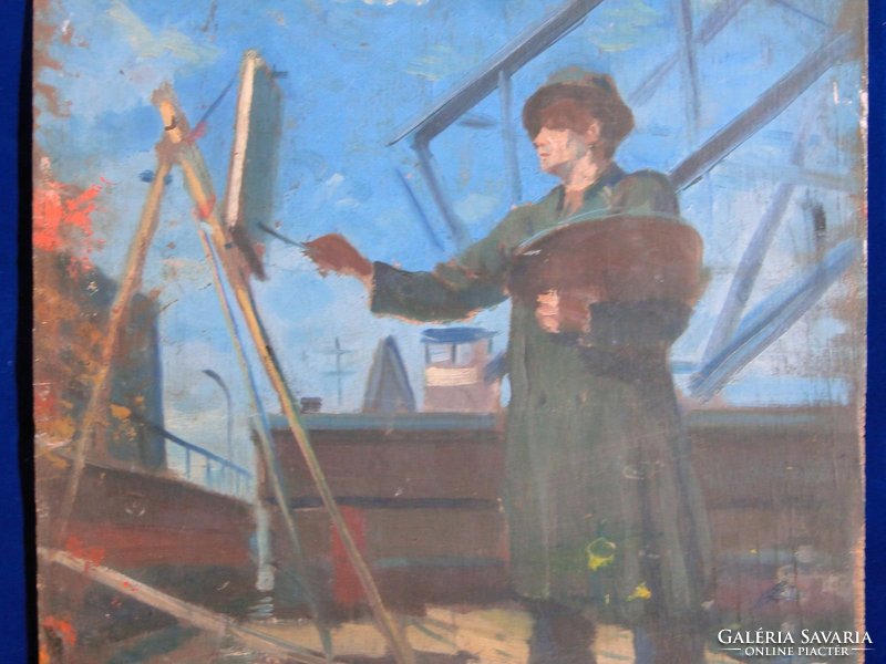 0C246 Friedrich Gábor : Festő a vászon előtt