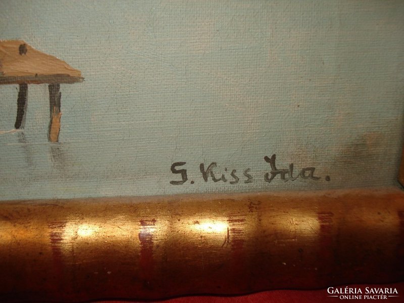S.Kiss Ida olaj vászon festmény szép keretben