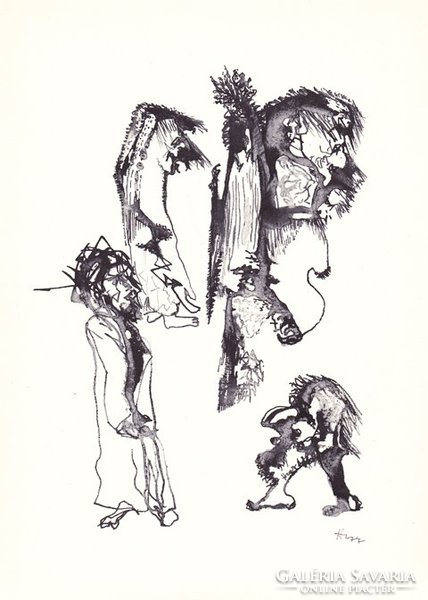 Horváth László (1951) szobrászműv. korai grafikái