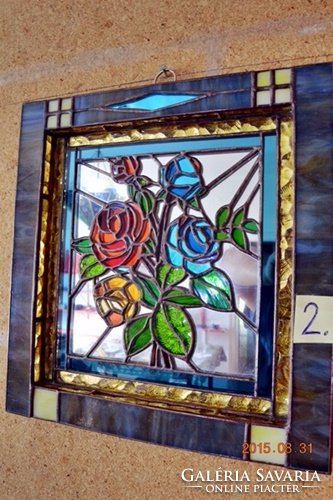 X. Rose Bouquet. Original 3d. Tiffany wall picture sale!