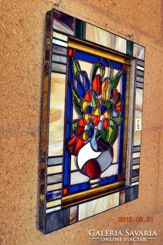 X. Bouquet of flowers. Original 3d. Tiffany wall picture sale!