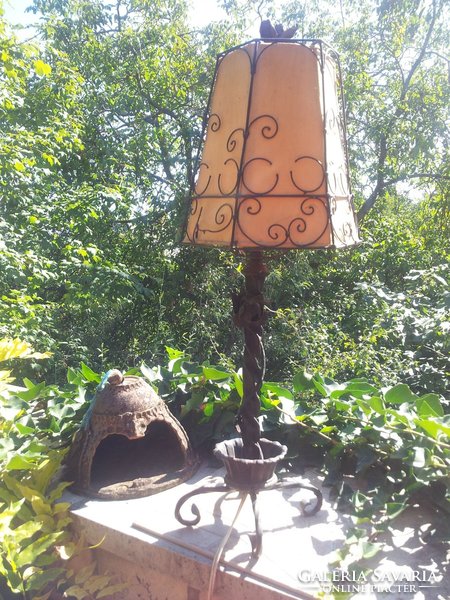 Antique wrought iron table lamp