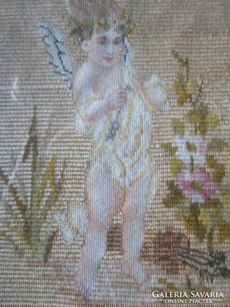 Art Nouveau pin tapestry cupid angel blonder frame