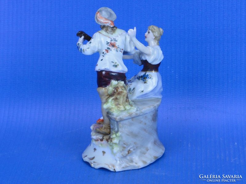 0C719 Antik jelzett VOLKSTEDT porcelán miniatúra