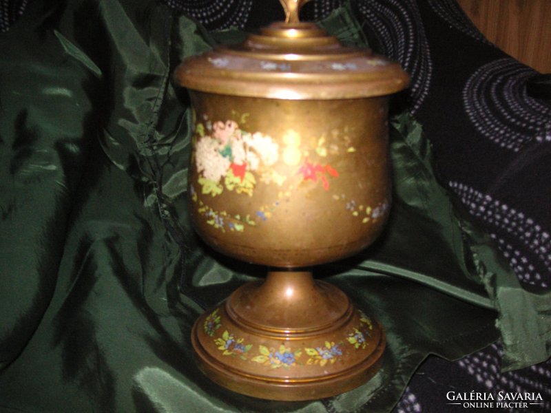 Painted copper cup