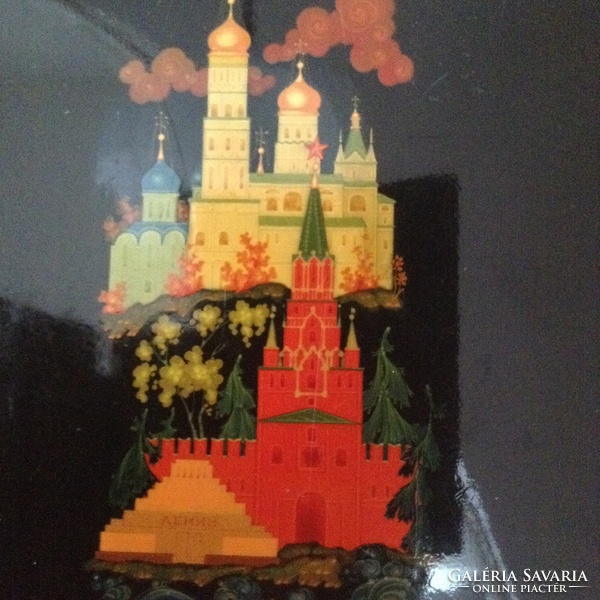 Régi kézzel festett orosz lakk fotóalbum