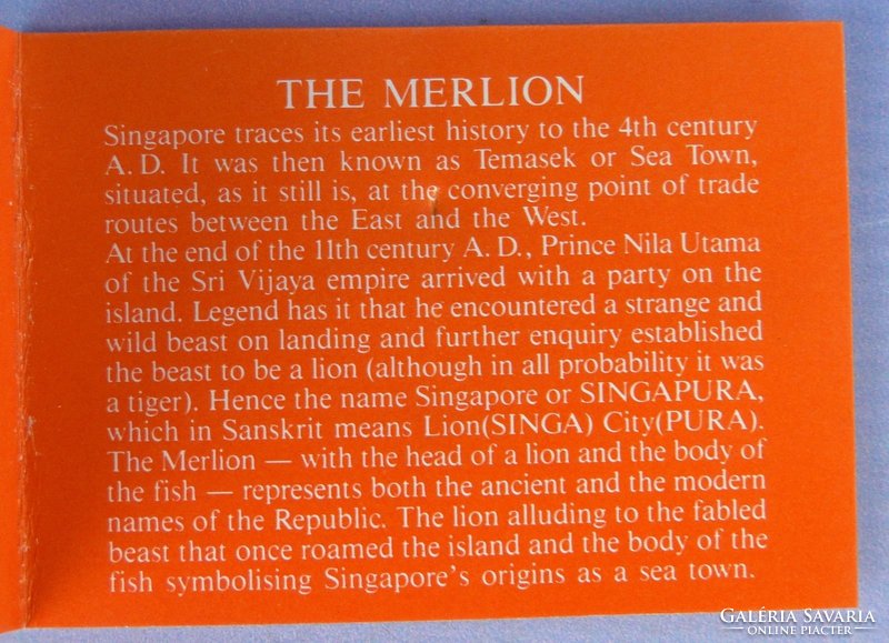 0E578 Szingapúri kitűző tokban SINGAPORE MERLION