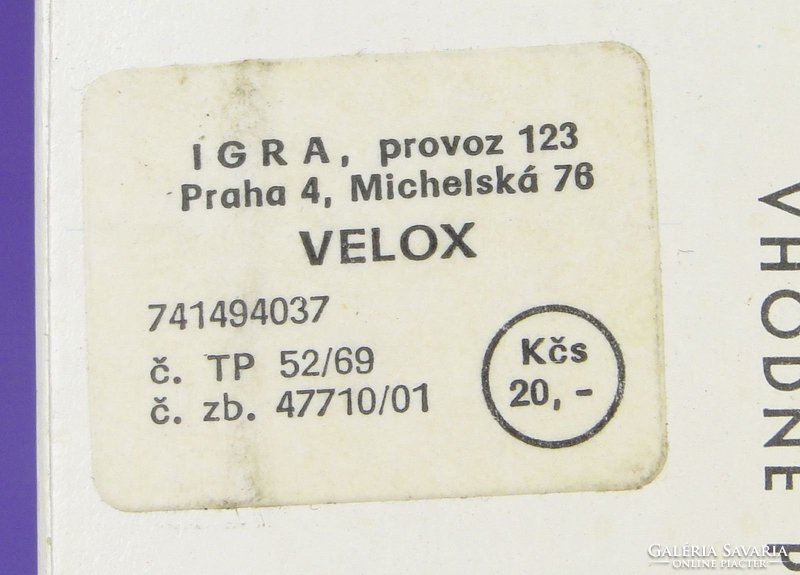 0E632 Retro cseh IGRA autó VELOX PRAGUE 1904