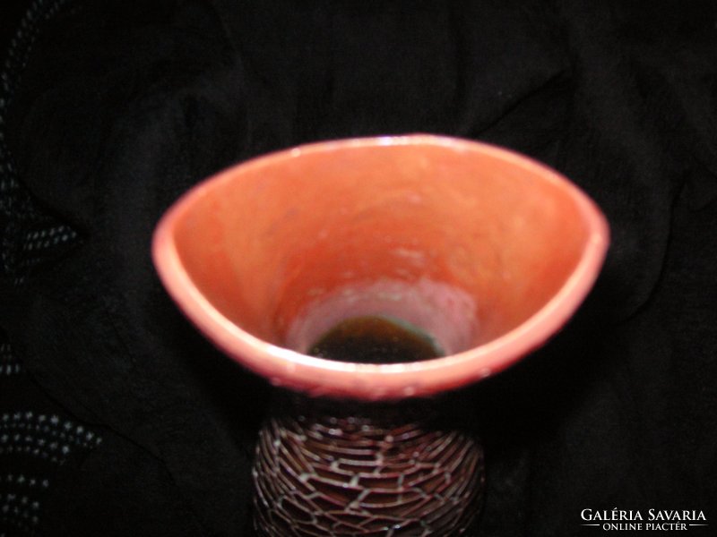 Zsolnay cracked glazed vase