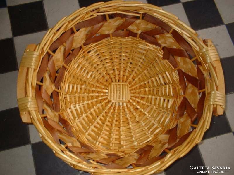 Beautifully designed large wicker basket for any purpose, diam. 42 Cm