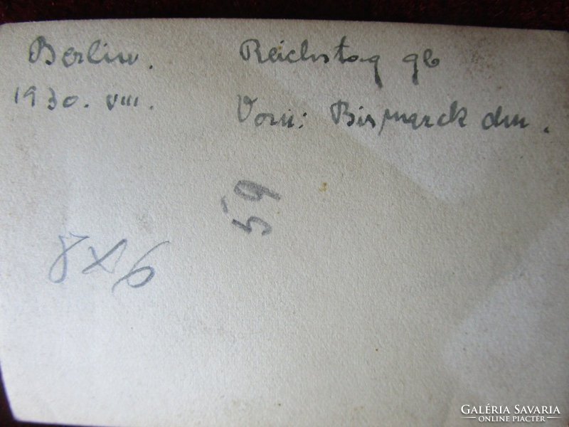 BERLIN REICHSTAG a BISMARCK Emlékmü -vel 1930 FOTÓ
