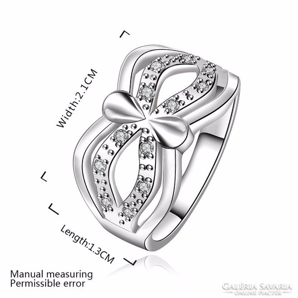 Silver-plated ring size 8 (57)