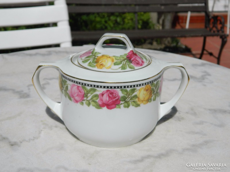 Our great-grandmothers' flower-patterned sugar bowl