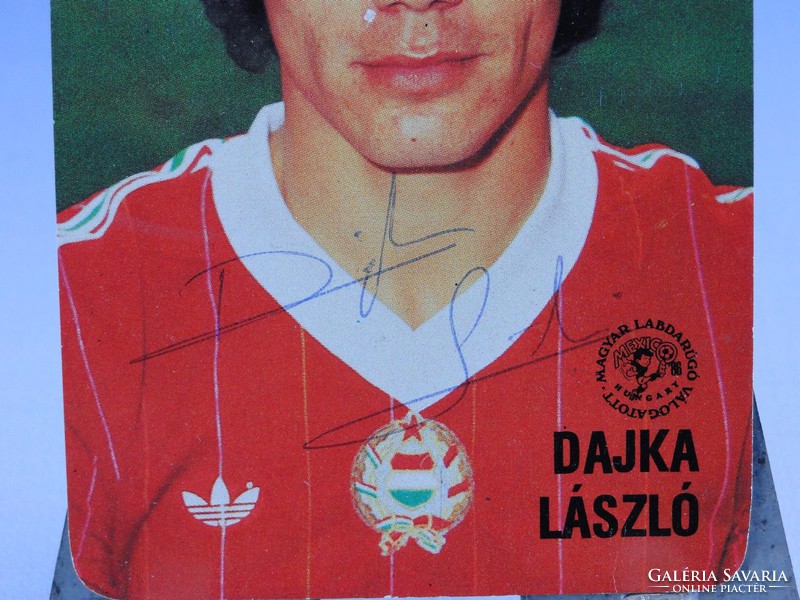 0D408 Dedikált Dajka László kártyanaptár 1986