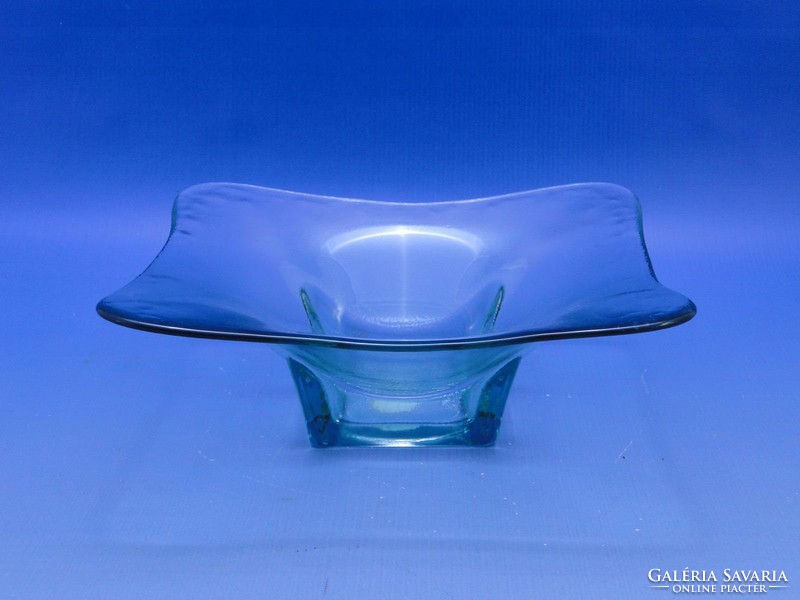 0C086 Jelzett spanyol művészi üveg kínáló tál