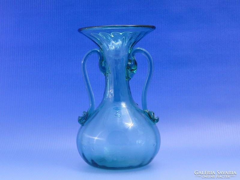 0C656 Gyönyörű művészi fújtüveg váza