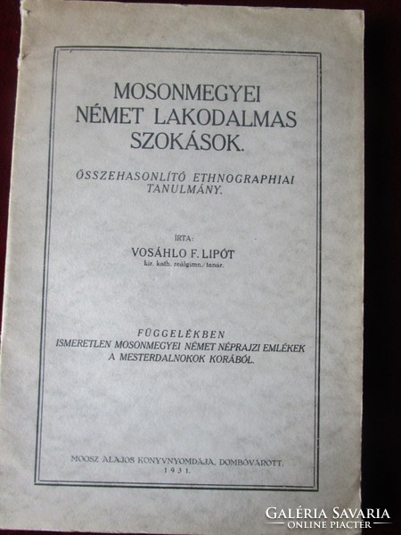 MOSON MEGYEI NÉMET LAKODALMAS SZOKÁSOK 1931 SVÁB LAKODALOM VÖFÉNY 