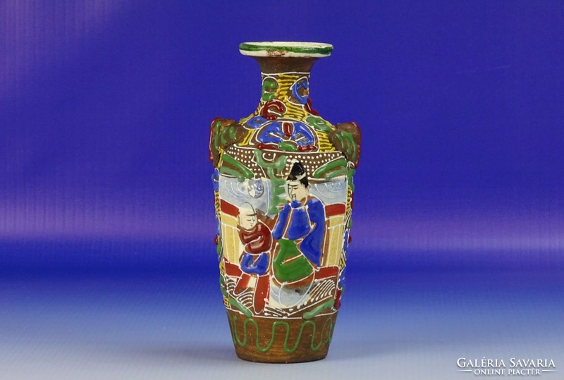 0D785 Antik japán SATSUMA porcelán váza