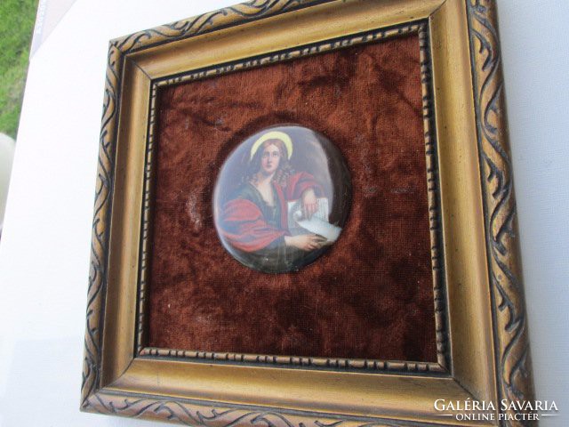 No. XVIII Porcelain picture from the beginning in a nice frame